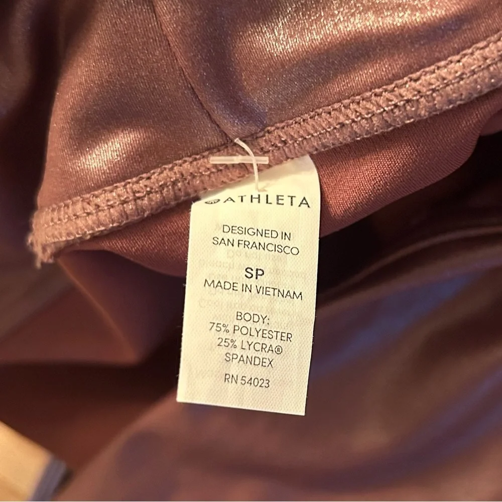 NWT Athleta Elation Shimmer High Rise Metallic Leggings Small Petite - Picture 8 of 9